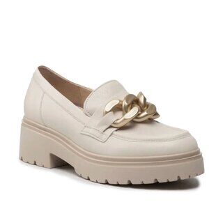 Super cute chunky beige loafers
